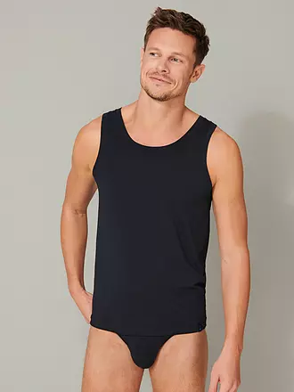 SCHIESSER | Trägershirt - Unterhemd  "Long Life Soft" | blau
